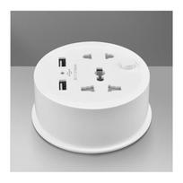 Kelioninis adapterio lizdas, ES kištukas, daugiafunkcis 10A lizdas su USB maitinimu, nešiojamas lizdas su 1,5 m kabeliu 1 PCS