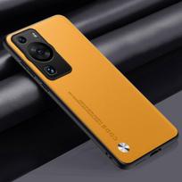 Luxury PU Leather Case For Huawei P60 Pro Back Cover Matte Silicone Full Protection Phone Case For Huawei P60 P60Pro Coque For Huawei P60 geltona