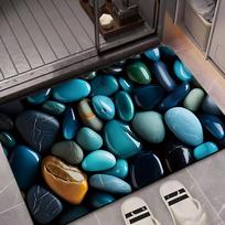 Color Pebble Diatom Mud Absorbent Bathroom Floor Mat 30*40cm Small Drainage Mat