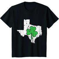 Texas State St. Patrick's Day Texas Green Shamrock T-Shirt Graphic T Shirts Men Clothing Oversized T Shirt  Cotton Four Seasons S smėlis