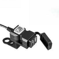 12V-24V Dual USB Motorbike Motorcycle Handlebar Charger Adapter Waterproof Power Supply Socket for Iphone Samsung Huawei 12-24V juoda
