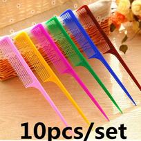 New 10x Rat Tail Combs Styling Pointed Hair Combs(Random color) 10pcs pink