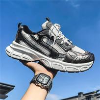 Fashion Men's Shoes Mesh Breathable Casual Shoes Designer Platform Sneakers Comfort Running Shoes Men Trainer Tenis Masculino 39 pilka spalva