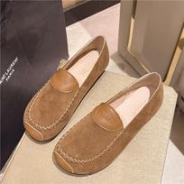CRLAYDK Moteriški mokasinai Namų šlepetės Vidaus ir lauko Suede Oda Minkšti Penny Loafers Darbui Vairavimui Valtims Klasikiniai plokščiapadžiai Moteriai 35