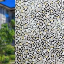 1 Roll Self-adhesive Small Gravel Pattern Window Privacy Film UV Protection Heat Control Opaque for Windows and Doors 4m