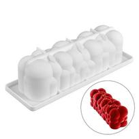 3D Cloud Series Silicone Mold Art Cake Mould DIY Homemade Baking Tools Bubble Spiral Desserts Mold white