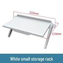 Punch-Free Plastic Display Rack: TV Box, Router, or Screen Stand black