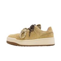 Gingerbread House~ Sports and leisure shoes for women's spring 2025 new double-lace-up niche platform casual versatile board shoes 35 geltona