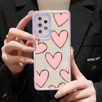 Case For Samsung Galaxy S24 Ultra Funda A54 5G A53 A52 A35 A34 A33 A32 A14 A13 S23 Plus S22 S21 S20 FE Love Heart Soft Cover S22 Ultra