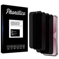 Tempered Glass for iPhone 15 PRO [4 Pack] Black Anti Spy Film Screen Protector Phonillico® juoda