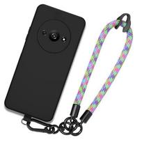 Case for Xiaomi Redmi A3 - E.F.CONNECTION - Black Silicone - Shockproof - Removable Multicolored Bracelet
