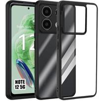 Case - Xiaomi - Redmi Note 12 5G - Shockproof Protection - Transparent Hard Back - Black TPU Edge