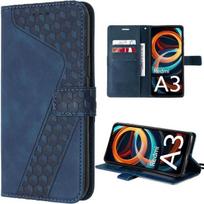 Coque - E.F.CONNECTION - Pour Xiaomi Redmi A3 - Cuir PU - Design Géométrique - Support Intégré