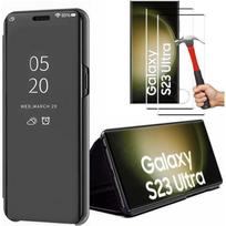 Protective case for Samsung Galaxy S23 Ultra - E.F.CONNECTION - Black - 360° Protection + 2 Tempered Glasses