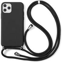 Case with necklace - for iPhone 11 Pro - Black - Flexible - Anti-scratch - Silicone