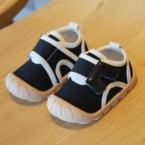 Pink Children Casual Shoes Breatheable Hook & Loop Cute Color Matching 2024 New Summer Versatile Kids Canvas Shoes for Boys 13 juoda