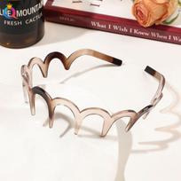 Non-slip Toothed Headband For Pressing Bangs And Broken Hair, Black And Brown Face Washing Hair Accessories For Women One Size