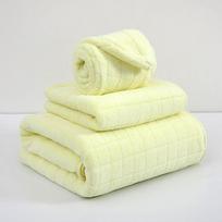 Checkered Bath Towel Coral Velvet Thickened Absorbent Towel Washing Face Towel Soft and Not Easy To Face Loss Household Quick-Drying Large Bath Towel 70 * 140