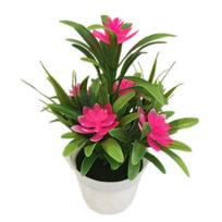 Artificial Fake  Flower Potted Plant Bonsai Wedding Party Decor Garden Home Decorations One Size karšta rožinė spalva