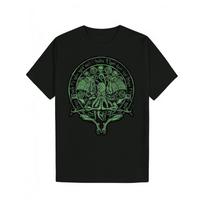 Men'S Y2K Anime Horror Dark Humor Band Theme T-Shirt 100% Polyester Crew Neck Casual Knit Fabric with Slight Stretch S