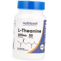 L-teaninas, L-Theanine 200, Nutricost (27647003) 30caps