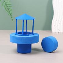 Floating Mist Dispenser Ultrasonic Humidifier Generators Nebulizer Sprayer Water Fountain Mist Maker For Pool Pond Fish Tanks mėlyna