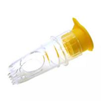Plastikinė rankinė vaisių citrinų sulčiaspaudė, sulčių spaudė, daugkartinio naudojimo, lengva, sulčiaspaudė su įmontuotu filtru, skirta namams, kelionėms, purkštuvas, vaisių įrankis šviesiai geltonos spalvos