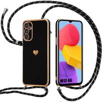 Protective case for Samsung Galaxy M13 - BOOLING - Black - Flexible - Heart Pattern - Shockproof - Anti-Scratch juoda