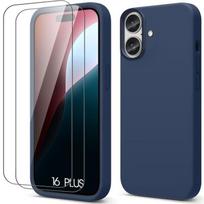 Protective Case - Silicone - for iPhone 16 Plus - Flexible - Anti-Scratch - Navy Blue