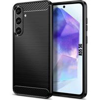 Protective Case - for Samsung Galaxy A55 5G - Flexible - Shockproof - Carbon Fiber Effect juoda