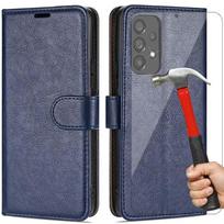 Case - PROSHOP - for Samsung A33 5G - Navy Blue - Anti-Scratch - Shockproof - with 2 Tempered Glasses mėlyna