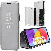 Protective case for Samsung Galaxy M13 - BOOLING - Mirror Effect Translucent Window Silver sidabras