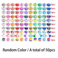 50pcs Resin Material, European Macroporous Beads, Bulk Mixed Color Spacer Beads, Garden Decorative Beads, Beads and Bead Accessories 50pcs įvairiaspalvis