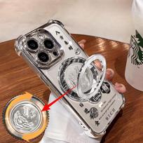 National Style 100 Million Bracket Suitable for IPhone 16 IPhone Case 15promax Electroplating Anti-fall 14 High-end Sense iPhone 16