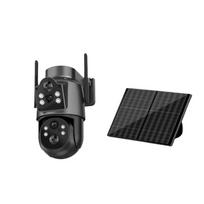LS VISION 4k 8MP Solar Camera with 7800 MAh Battery Dual Lens WIFI IP Camera PIR Human Detection Night Vision Security Surveillance ICSEE 8MP No Card