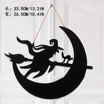 Kūrybingos sienų iškabos Šventinės Helovino dekoracijos Pakabinamos iškabos witches juoda