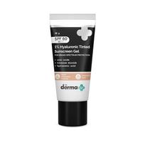 The Derma Co 1% Hyaluronic Tinted Sunscreen SPF 60 Gel, PA+, No White Cast, Lightweight, Broad Spectrum Protection  30g