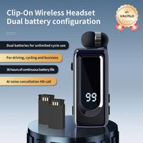D70Pro Lavalier Business Bluetooth 5.4 Earphones Talk/Music Time 36 Hours LED Digital Display With Mic Noice Cancelling Headset juoda