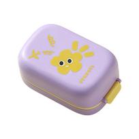 Multi-layer Waterproof Dopamine Soap Box Plastic With Sponge Sealed Soap Rack with Locking Buckle Sealing Soap Dish Travel white