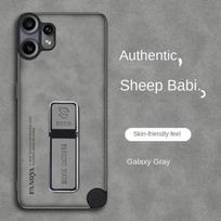 Avikailio odos dėklas Nothing CMF Phone 2 Pro telefonui, dėklas CMF Phone2pro, prabangus matinis silikoninis buferis, stovas-laikiklis, galinis dangtelis For CMF phone 1 pilka spalva