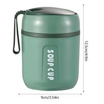 480 ml pietų kolba nerūdijančio plieno termoso puodelis su sulankstomu šaukštu Nešiojama maisto kolba, nepralaidi sriubos kolba vaikams suaugusiems 480ml