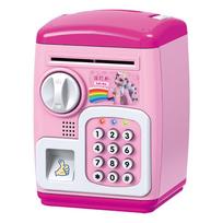 Children'S Password Piggy Bank, Cartoon Atm Piggy Bank, Automatic Money Roll Smart Fingerprint Safe Toy
