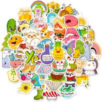 50 Stickers Personalized Creative Network Map Mix And Match Car Mobile Phone Water Cup Decorative Sticker Waterproof Hand Account Sticker