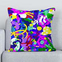 Graffiti Art Pillow Hugs Pillowcase Sofa Cushion Cover x Decorative Pillowcases for Pillows Lounge Chairs Short Plush Body 30x30cm mėlyna