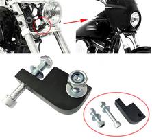 Black Fairing Headlight Extension Block For Harley Dyna FXDL FXDF FXDB FXDWG