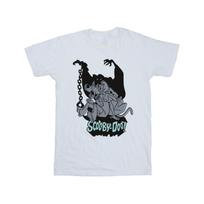 Scooby Doo Mens Scared Jump T-Shirt XXL balta