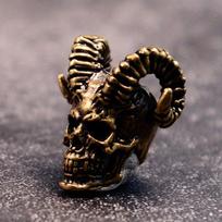 Ožio Rago Kaukolės Galva Žalvario Peilio Karoliukai DIY Raktų Pakabuko Priedai Pintas Virvelės Pakabukas Papuošalai Punk Apyrankės Pakabukai brass gray