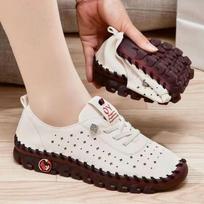 Low heel (less than 3cm) PU flat bottom solid color low-top shoes single shoes deep mouth sandals single shoes women's leisure sports women's shoes 35