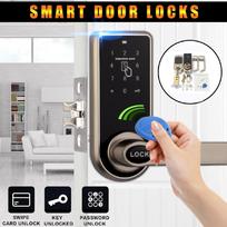 Namų apsaugos išmanioji kodinė durų spyna klaviatūra kortelė intelektuali skaitmeninė beraktė I-way cinko lydinys nerūdijantis plienas sidabrinė
