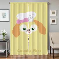 Home Interior Kitchen Curtains for Living Room 2 Pieces Blackout Curtains Door Curtain C-cookie Ann Bedroom Decoration Partition W50xH70cmx2pcs-CL